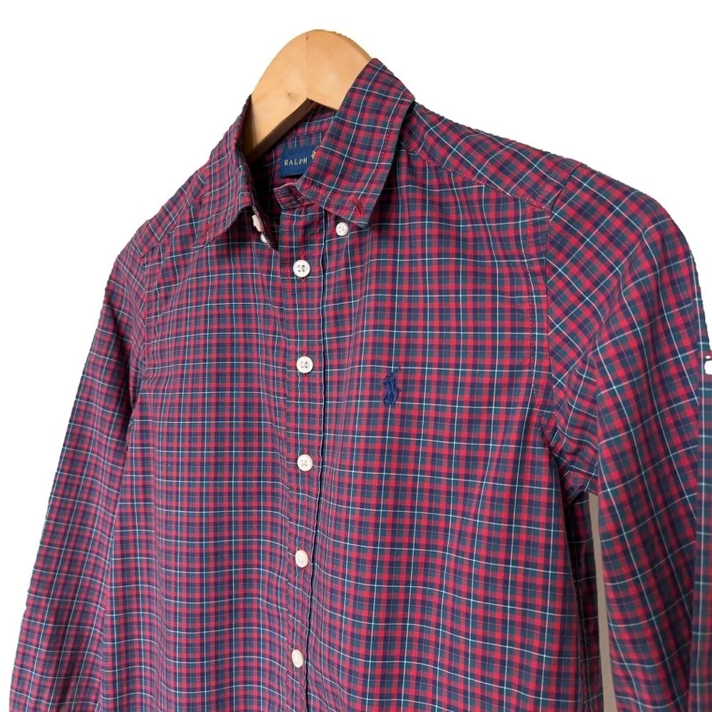 Ralph Lauren Boy’s Plaid Button-Down Shirt Multicolor Size S Casual Cotton